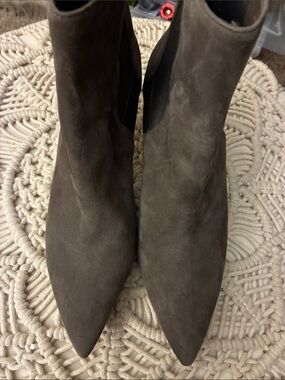 Cole‎ Haan Pointed Toe Suede Ankle Boots - Brown